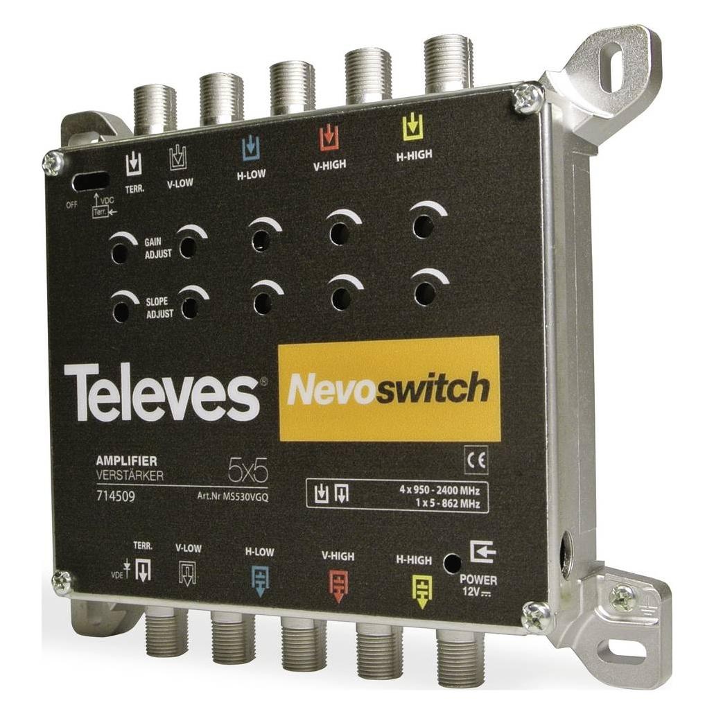 Televes Verstärker 5-fach Guss 30dB f. mS NEVO o.NT MS530VGQ (Multischalter) (MS530VGQ)