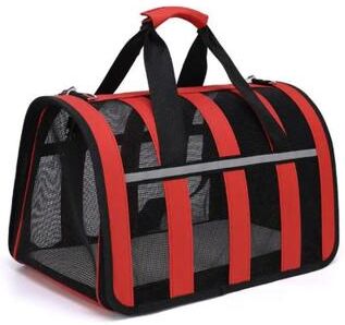 Inspired Finds Breathable Crossbody Pet Carrier Bag For Cats & Small Dogs red (l)