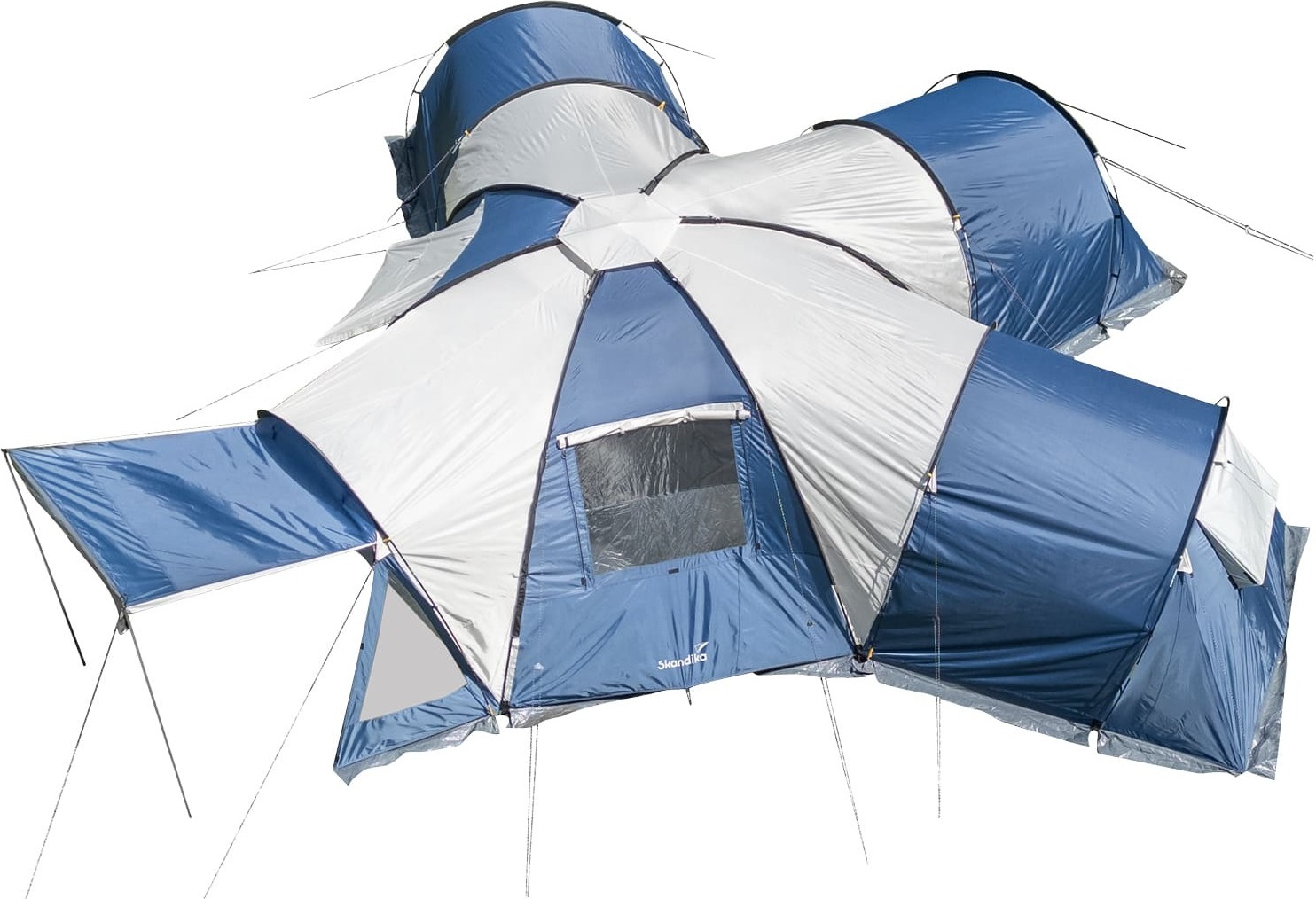 Skandika Kuppelzelt Korsika 9 Sleeper | Großes Familienzelt für 9 Personen, Camping Zelt mit 3 Schlafkabinen, Sleeper Technology, 5000 mm Wassersäule