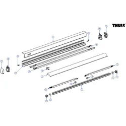 Thule Endkappen Walze 2 Stück links und rechts für Markise 3200 - Thule Ersatzteilnummer 1500603516