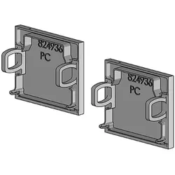 LTS Licht&amp;Leuchten Enddeckel (VE2) LK-Z 060.001 ws