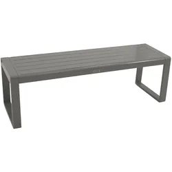 Hockerbank BRESCIA 3-sitzer, Aluminium silbergrau