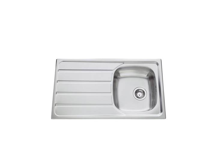 Evier inox 1 bac ROCK 86 x 50 cm inox structuré