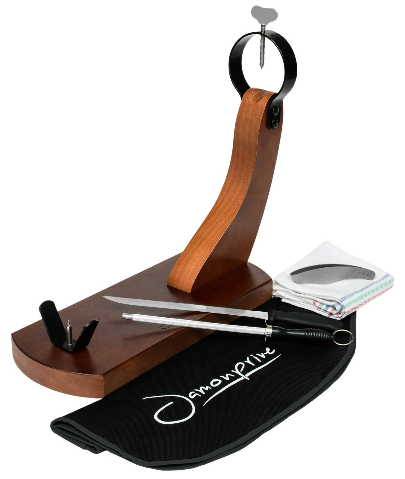 Dripio Hamklem voor Serrano en Iberico ham, 24 cm, Hout/IJzer
