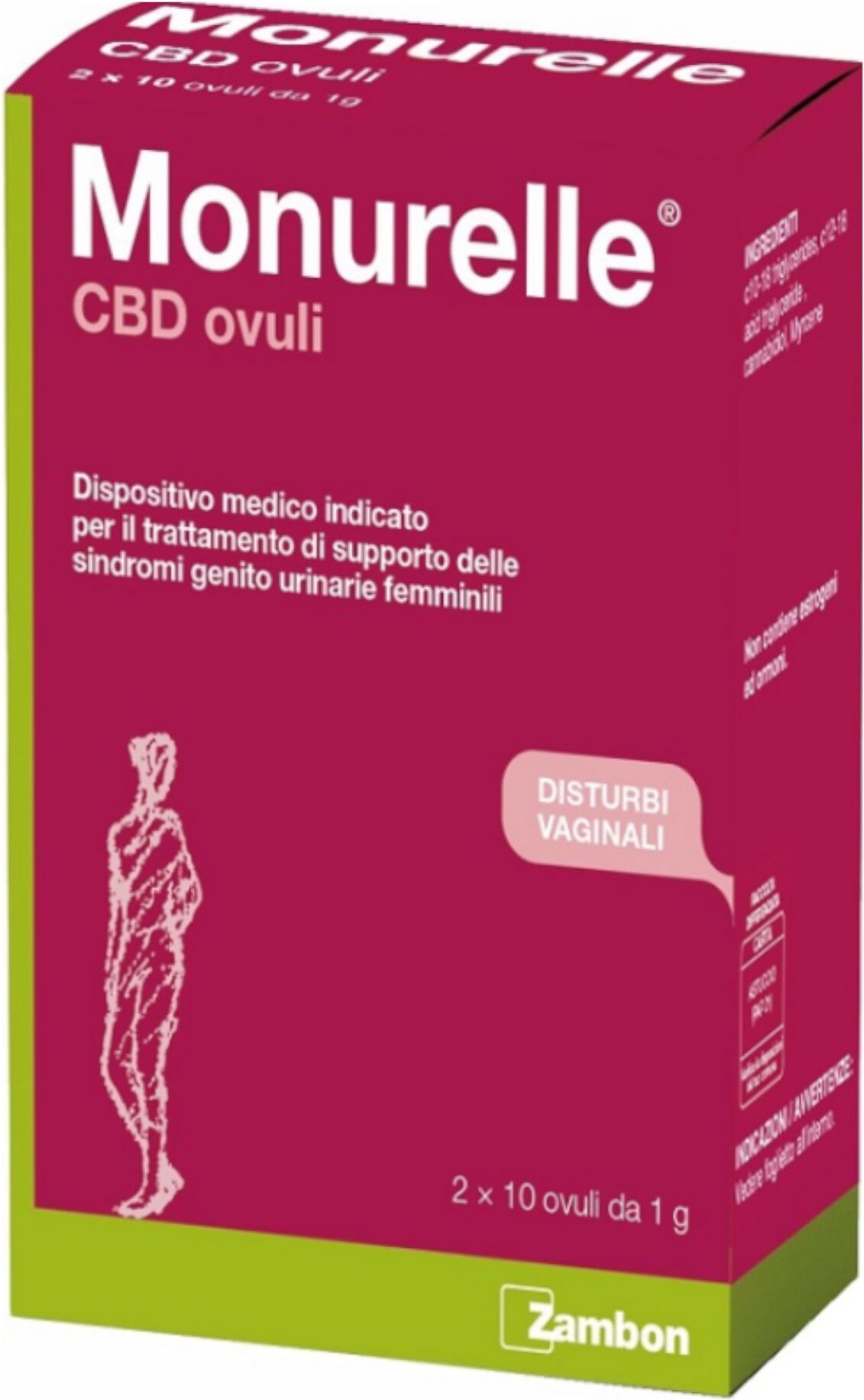 Monurelle Cbd Ovuli Vaginali 10 Ovuli Da 5 G 