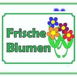 HB-Druck Verkaufsschild Schild Blumen A1 Rückseite selbstklebend