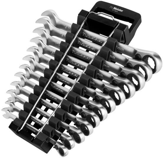 ProMeister PT129012 Ratchet Ring Open-ended Spanner Set