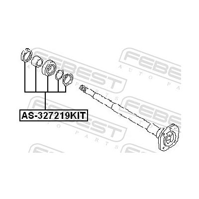 FEBEST Lager, Antriebswelle as327219kit Hinterachse für NISSAN