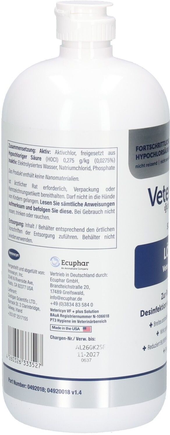 Vetericyn VF Plus Lösung zur Wundbehandlung 1000 ml