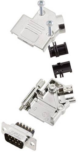 Amphenol L17D45PK-M-09+L717DE09PST D-SUB Stiftleisten-Set 45° Polzahl: 9 Schrauben 1St.