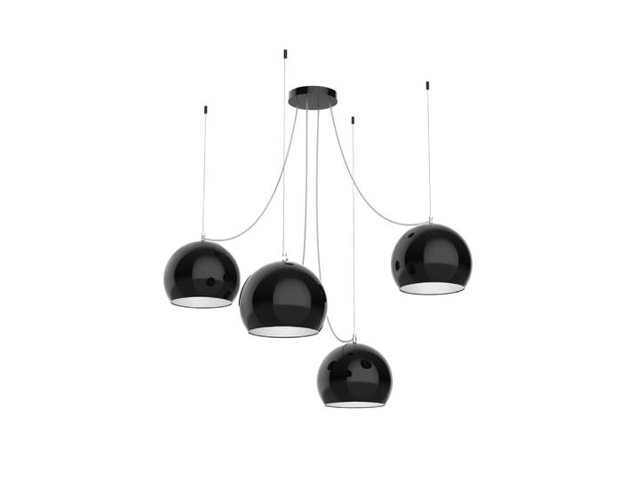 Joe - lampe à suspension en métal nero lucido bianco e27