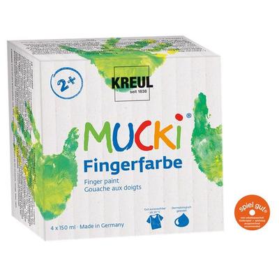 KREUL MUCKI Fingerfarbe Set 4 x 150 ml
