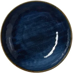 12x Tiefe Teller Ø 25 cm VIDA Dark Ocean / dunkelblau Porzellan