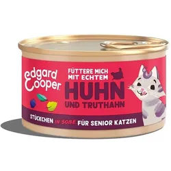 Edgard & Cooper Sparpaket 36 x 85g Freilauftruthahn&Huhn+Blaubee