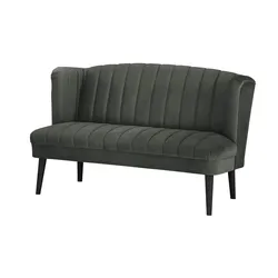 switch Küchensofa Samt  Rina ¦ grau ¦ Maße (cm): B: 156 H: 92 T: 76.0