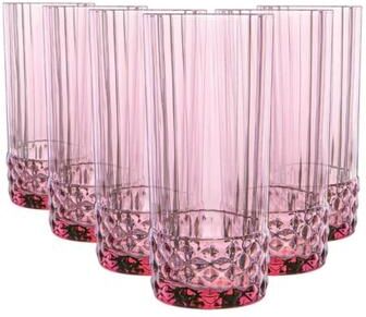 Bormioli Rocco Set of 6 America '20s Long Drink Glasses - 16.25 OZ