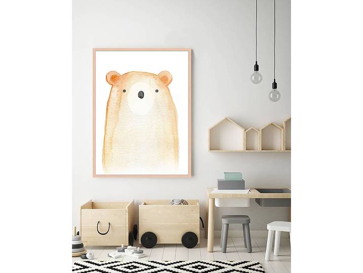 Tableau déco Cute Bear 63 x 83cm Multicolore