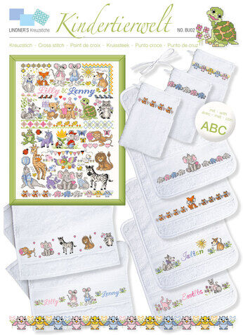 buttinette Stickvorlage "Kindertierwelt"