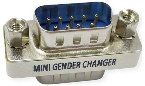 Value Seriell Adapter [1x D-SUB-Stecker 9pol. - 1x D-SUB-Stecker 9pol.] 0m Silber