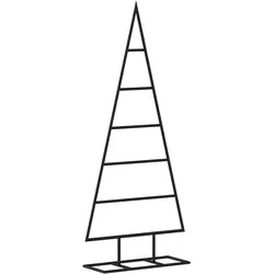 vidaXL Metall-Weihnachtsbaum für Dekorationen Schwarz 90 cm