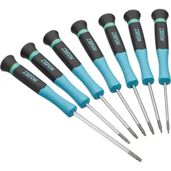 HAZET, Schraubenzieher, Elektronik Schraubendreher 811EL-T/7 ∙ Innen TORX Profil ∙ 205 mm x 125 mm ∙ Anzahl Werkzeug...