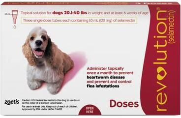 Revolution For Medium Dogs 20.1-40lbs (Red) 6 Doses