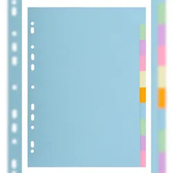 Exacompta 1610E 25x Register aus Recycling-Karton 170g/qm, 10 Positionen, für Format DIN A4 - Forever - Farben sortiert