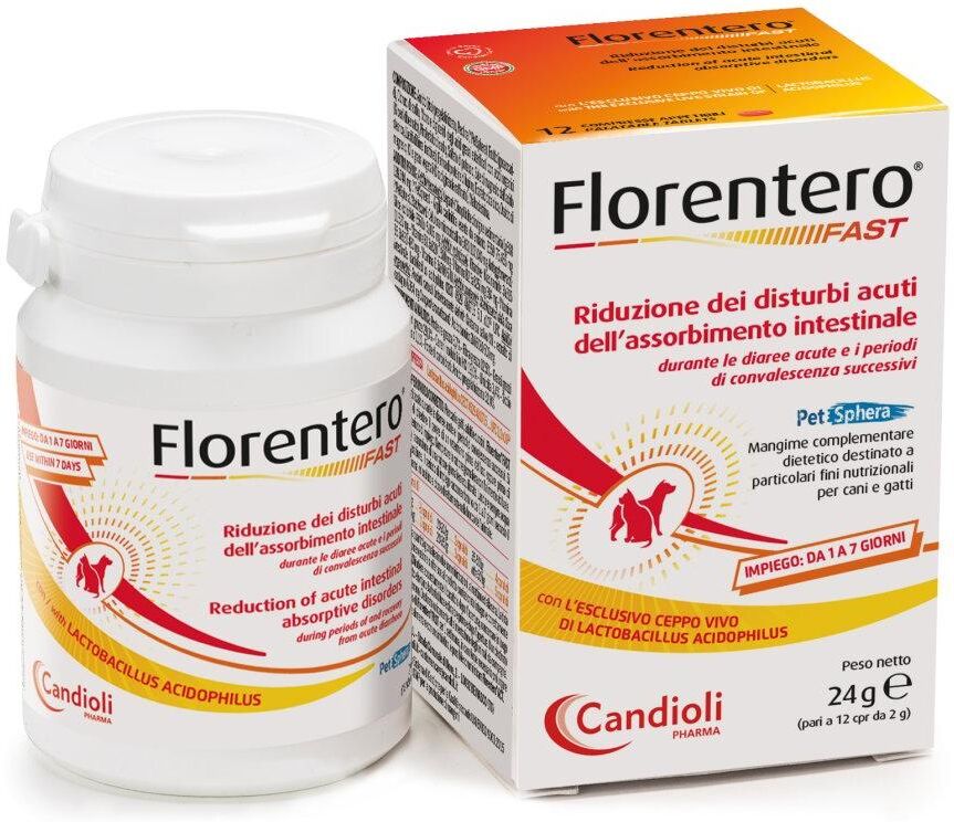 CANDIOLI Florentero Fast Mangime Complementare Dietetico per Cani e Gatti 12CP