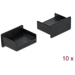 DeLOCK Staubschutz für USB Typ-A Buchse ohne Griff 10 Stück schwarz