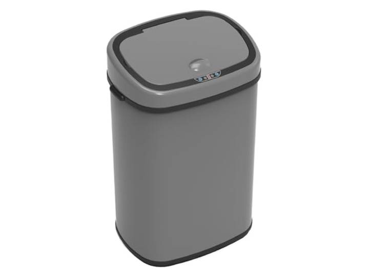 SVITA Sensor-Mülleimer 58L Stahl Küchenmüll Elektrischer Mülleimer mit Sensor Abfalleimer Grau