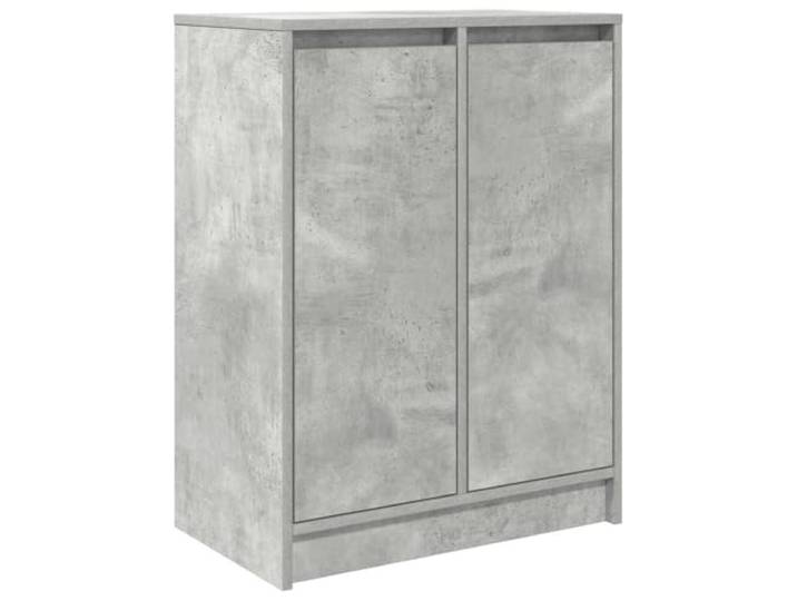 HEFZGDB Praktisches Sideboard mit Tür aus Holzwerkstoff für Küche und Wohnbereich, pflegeleichtes Sideboard zur Aufbewahrung mit reichlich Stauraum in Betongrau