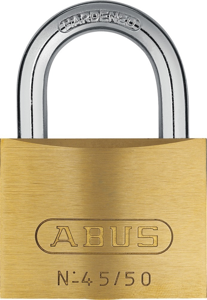 ABUS Zylindervorhangschloss 45, doppelte Verriegelung, Messing massiv 10080615-01