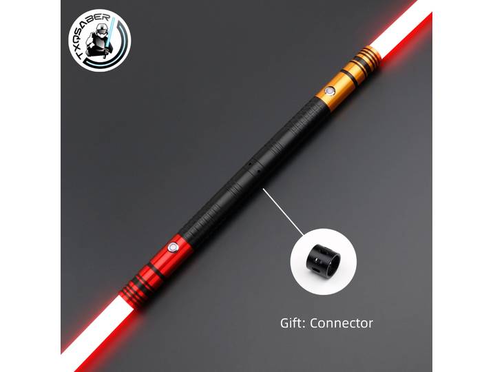 Sabre laser de combat Jedi TXQSABER A01 à double tranchant, 12 couleurs, lumineux, pour cosplay, contrôle gestuel