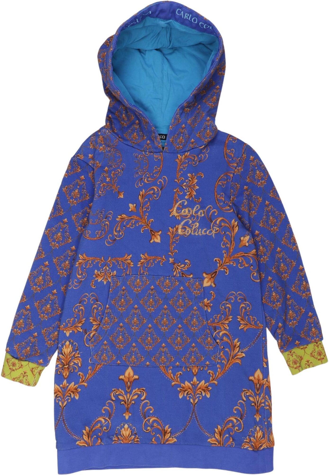 Carlo Colucci Mädchen Kleid, Mehrfarbig, Gr. EU 122, Baumwolle - Second Hand