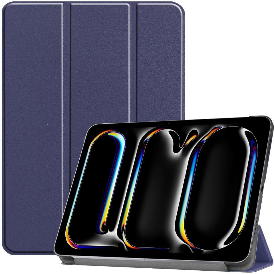 EIDERWOOD iPad Pro 11" (2025 / 2024) Tri-Fold Læder Cover - Mørkeblå