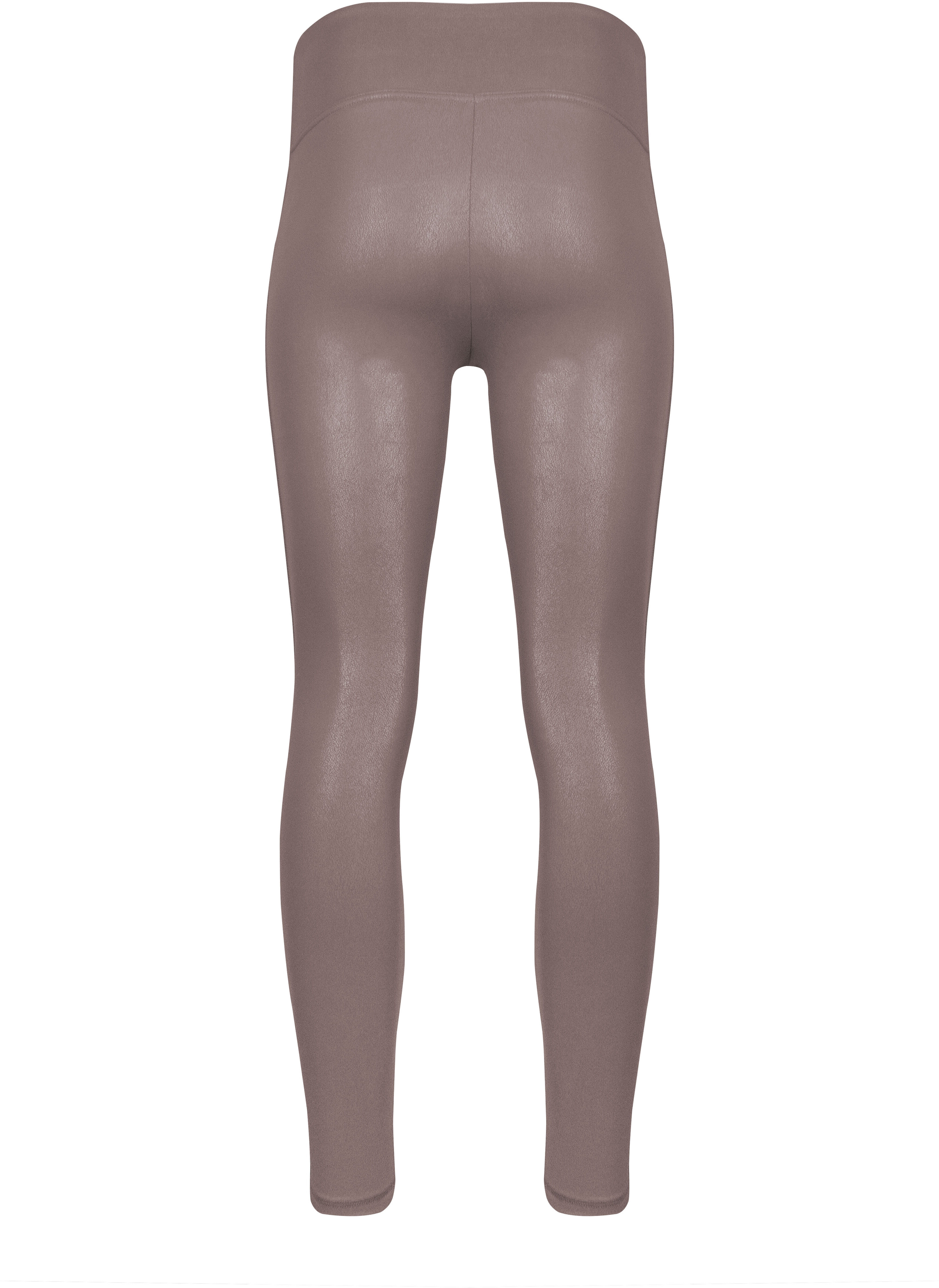 Leggings MAGIC BODYFASHION "Leather Look Legging", Damen, Gr. S, N-Gr, braun (espresso), Obermaterial: 62% Polyamid, 38% Elasthan. Futter: 54% Polyamid, 46% Elasthan, schmal lang, Hosen Leggings, hoch tailliertes Design, keine vordere Mittelnaht espresso 