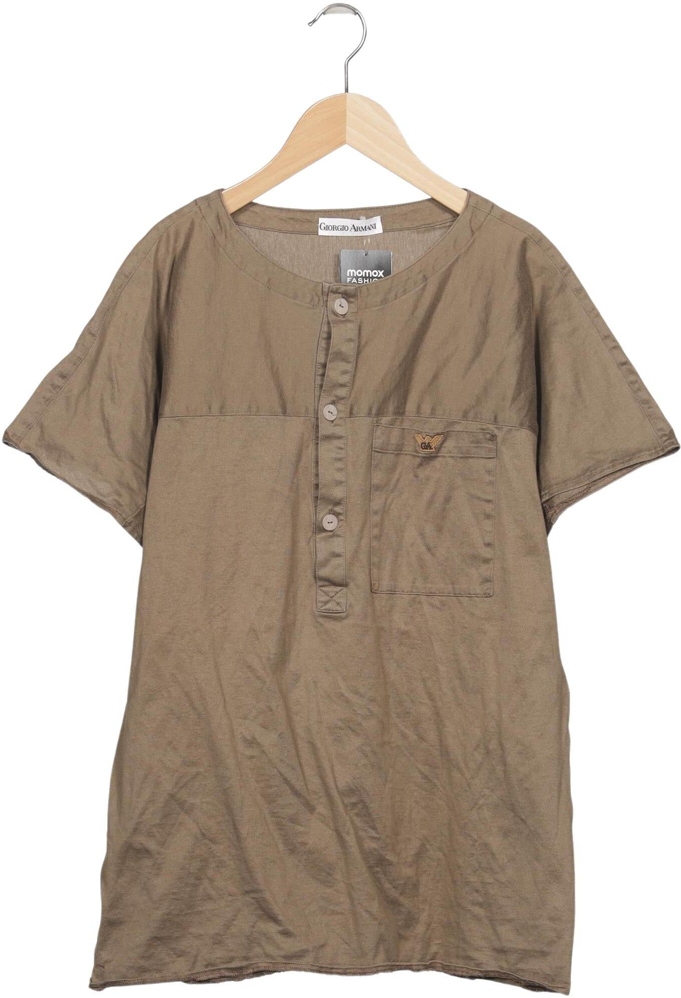 Giorgio Armani Herren T-Shirt, Braun, Gr. EU 54, Baumwolle - Second Hand