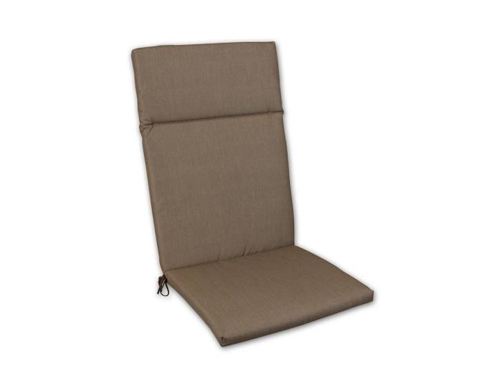 Sesselauflage, Hellbraun, Uni, Füllung: Schaumstoff, Vlies, 50x4x120 cm, Made in Germany, pflegeleicht, Gartenmöbel, Gartenpolster & Auflagen, Sesselauflagen