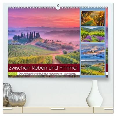 Zwischen Reben und Himmel (hochwertiger Premium Wandkalender 2027 DIN A2 quer), Kunstdruck in Hochglanz