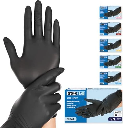 franz mensch Nitril-Handschuh "DARK" HYGOSTAR, L, schwarz