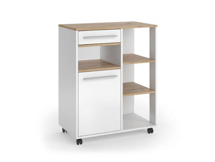 Vicco Küchenbuffet Pure , Weiß/Artisan-Eiche 72.2 x 90.8 cm mit höhenverstellbaren Einlegeböden zur flexiblen Nutzung