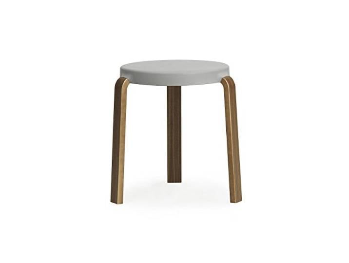 Normann Copenhagen Hocker Tap aus Walnussholz in der Farbe Grau, 43x41x35 cm, 602257