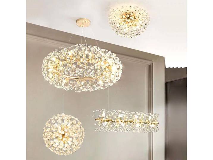 Lampe à suspension de plafond LED en cristal nordique lampe à LED G9 en cristal clair moderne pour salle à manger chambre décor de maison lampe à Suspension
