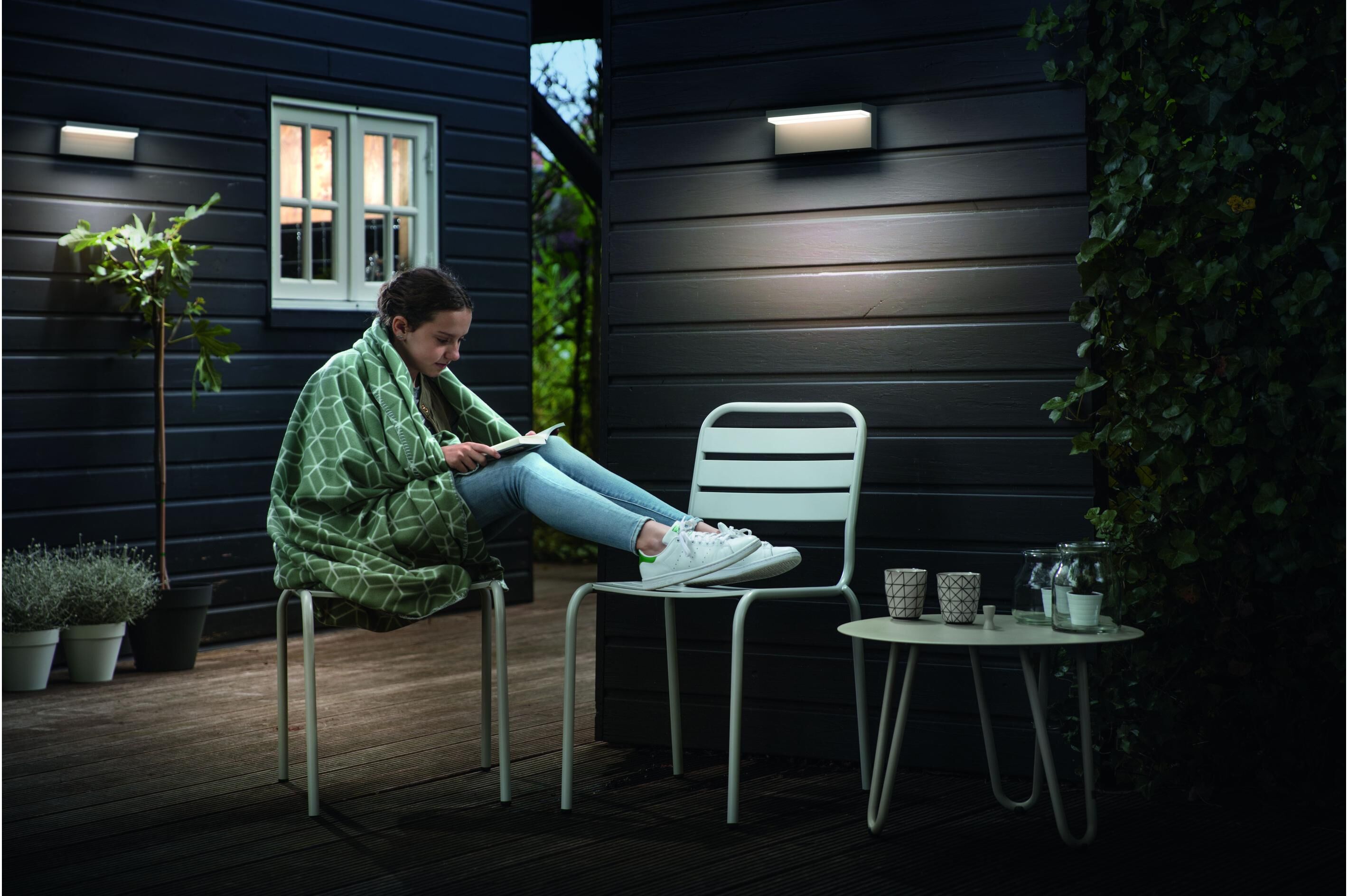 Aussen-Wandleuchte PHILIPS "myGarden Bustan 16483/93/P0", grau (anthrazit), Leuchten, Aussen-Wandleuchte anthrazit Einheitsgröße