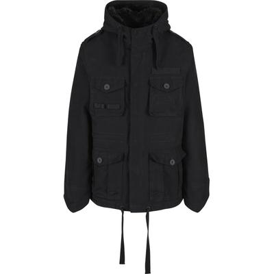 Allwetterjacke BRANDIT "Brandit Brandit Men Respite Jacket", Herren, Gr. M, schwarz, 100% Baumwolle, unifarben, normal, amerikanischer Ausschnitt, Jacken