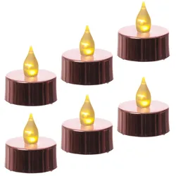 LED Teelichter flackernde Flamme flammenlos Batterie D: 3,8cm rosa 6 Stück