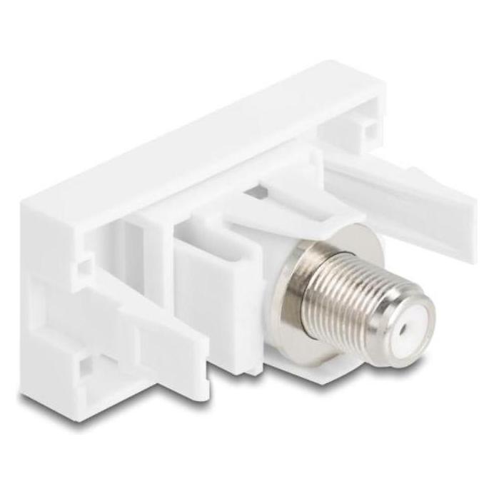 Delock Easy 45 Modul IEC Stecker zu F Buchse weiss (90828) (Antennenkabel) (90828)