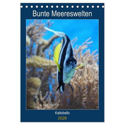 Bunte Meereswelten (Tischkalender 2026 DIN A5 hoch), CALVENDO Monatskalender