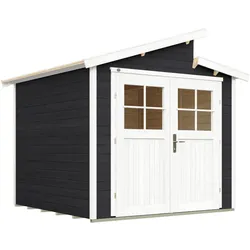 Weka 21 mm Gartenhaus 226 - 235 x 239 cm anthrazit - 50 % Rabatt auf Dacheindeckung