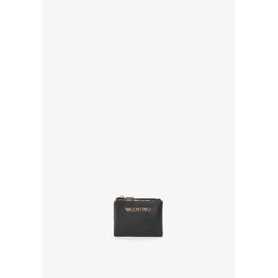 Geldbörse VALENTINO BAGS "LEO", Damen, schwarz (schwarz, multi), Lederimitat, Textil, Kleinlederwaren, Damen Geldbeutel, Portemonnaie mit Logo-Emblem